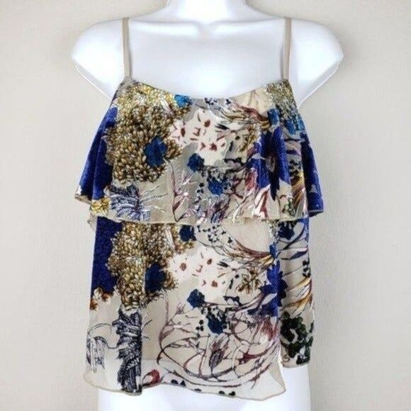 Willow & Clay Burnout Velvet Floral Tank XS - Picture 2 of 8
